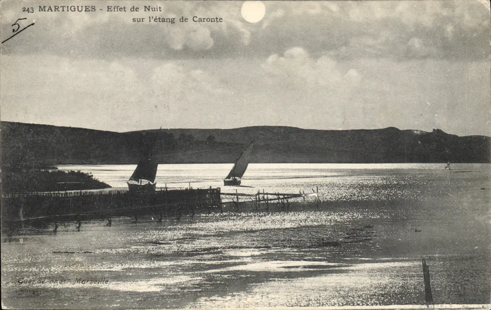 Martigues — Nachteffekt am Caronte-See — Guérin & Cie, Marseille, n°243 - Vorderseite