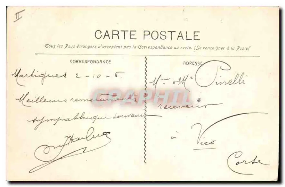 Martigues - Nachtleuchte über den See Caronte — G. de Poot, Marseille, n°243 - Rückseite