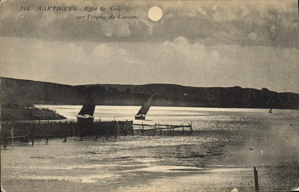 Martigues - Nachtleuchteffekt am Caronte-See — Guende phot. Marseille, n°244 - Vorderseite