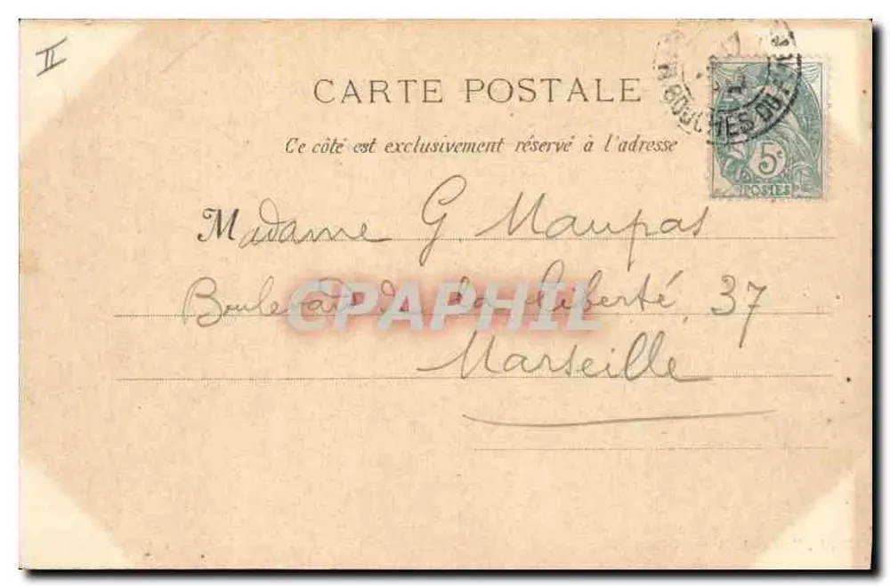 Martigues: Nachtleuchte über den Caroute-See — V. Ch.-d-Rome - Marseille, n°143 - Rückseite