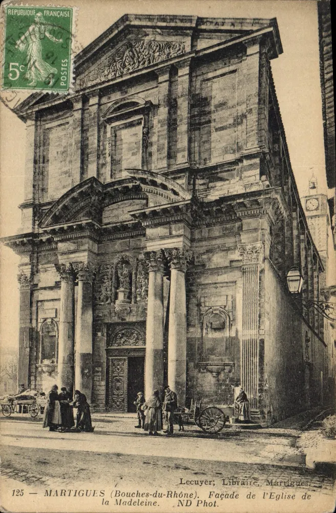 Martigues (Bouches-du-Rhône) — Fassade der Kirche der Madeleine — Lecuyer, Libraire, Martigues, ND Phot. - Vorderseite