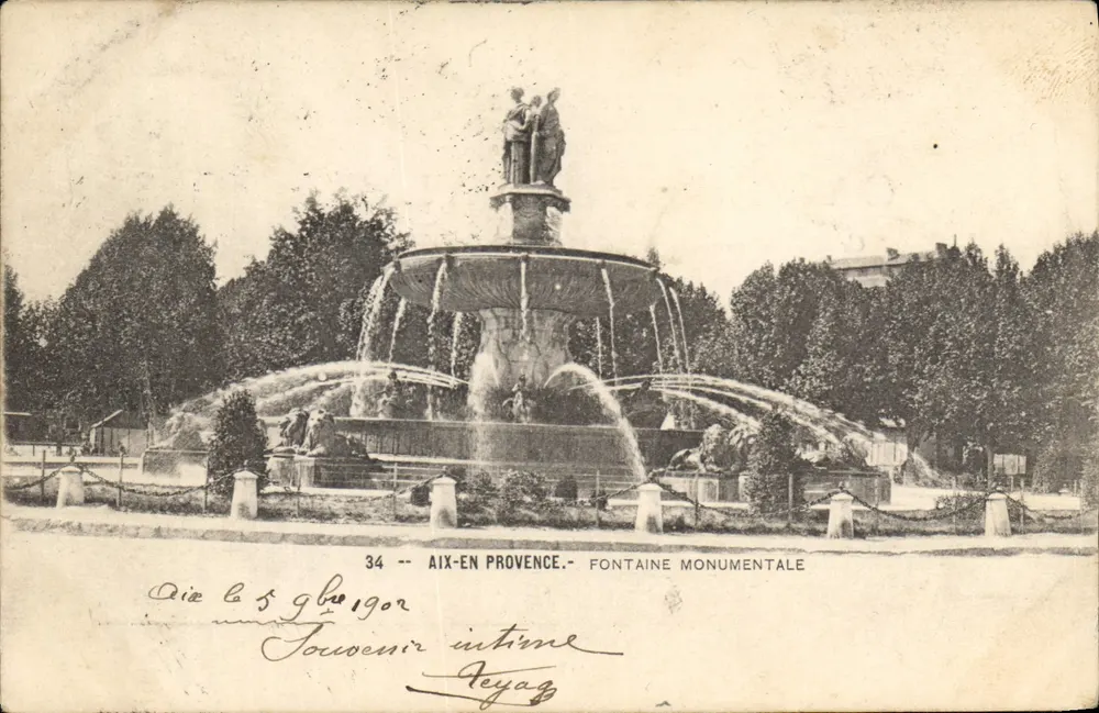 Aix-en-Provence — Fonte monumental — souvenir intimo, n°34 - Frente