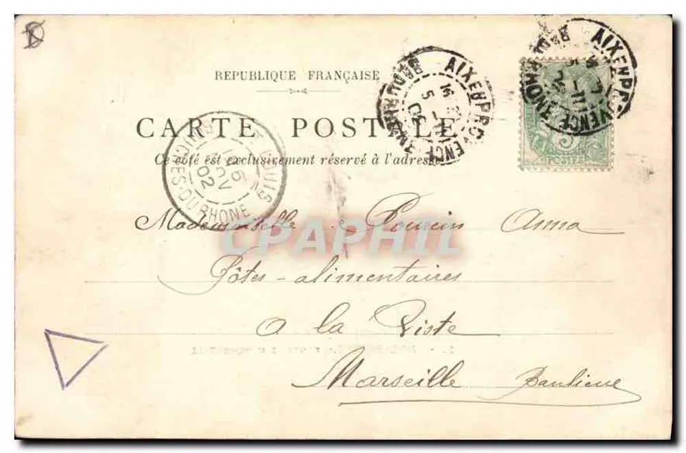 Aix-en-Provence — Fonte monumental — souvenir intimo, n°34 - Verso
