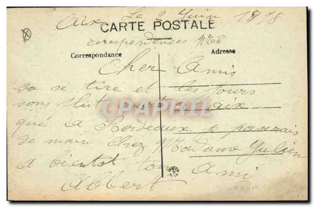 Aix-en-Provence — Fontäne der Rotonde — Sammlung G. Martinet, Aix - Rückseite