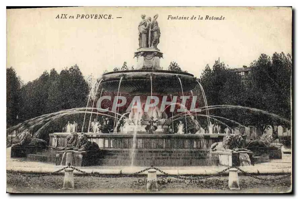 Aix-en-Provence — Fontäne La Rolonde — Sammlung S. Martine, Aix-en-Provence - Vorderseite