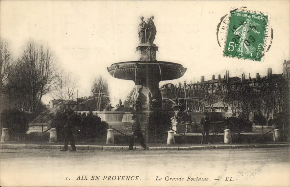 Aix-en-Provence — Die Große Fontaine — EL. - Vorderseite