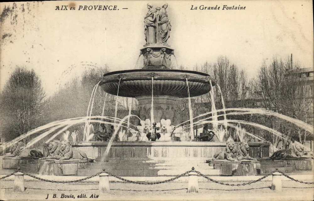 Aix en Provence — Die Große Fontäne — J. B. Bouis, Verlag Aix - Vorderseite