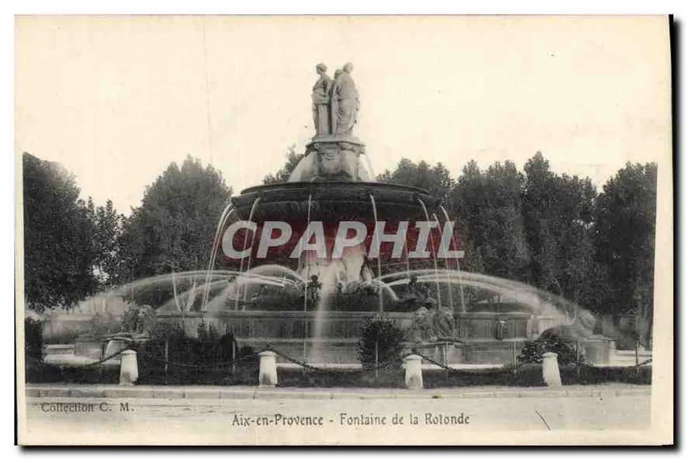 Aix-en-Provence - Fontäne der Rotonde — Sammlung C. M. - Vorderseite