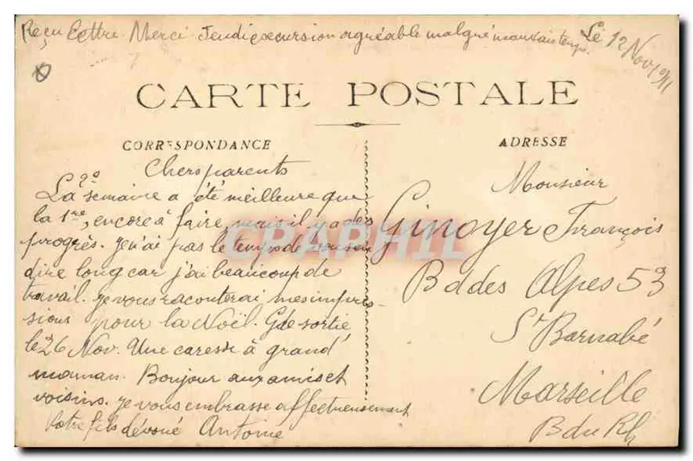 Aix-en-Provence — La Grande Fontaine Cantini — J. B. Bouis, Verlag - Rückseite