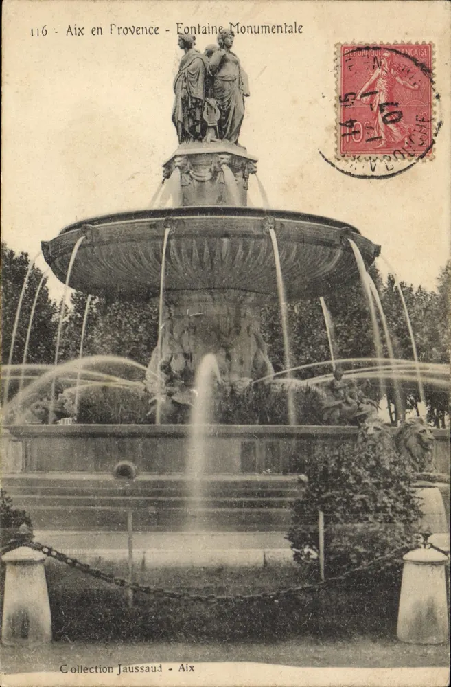 Aix en Provence — Fontaine Monumentale — Coleção Jaussaud - Frente