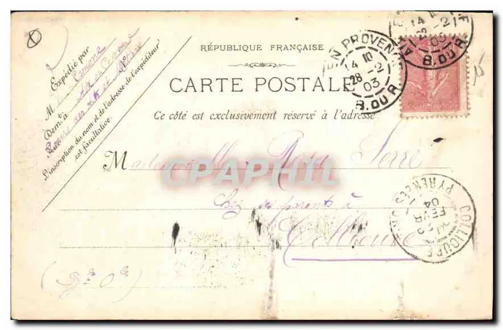 Aix-en-Provence — Fonte Monumental — Col. Jaussaud - Verso