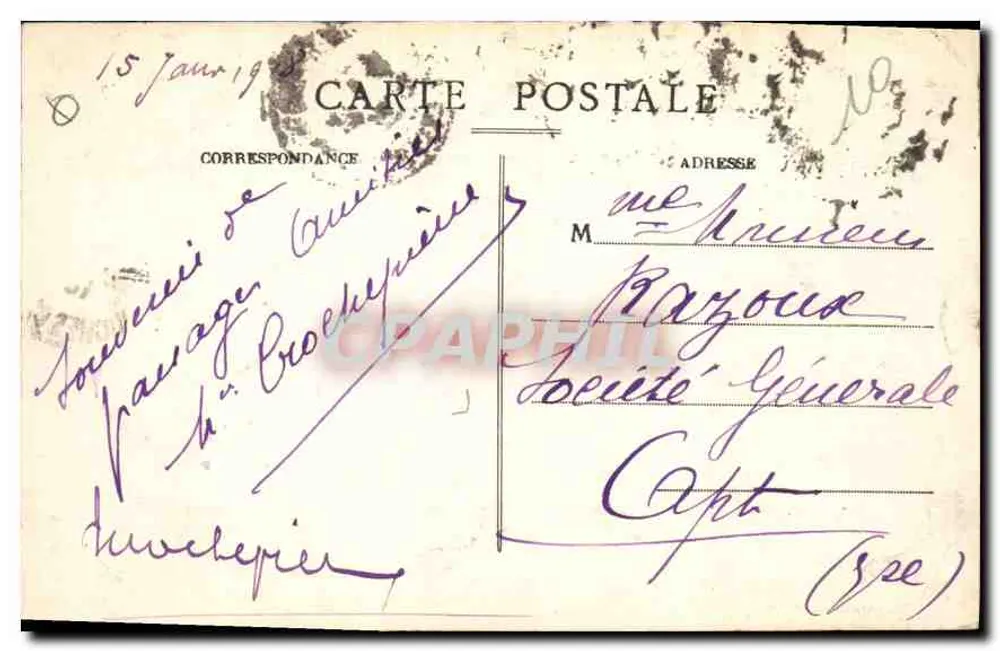 Aix - Fontaine Monumentale — Coleção Jaussaud, n°120 - Verso