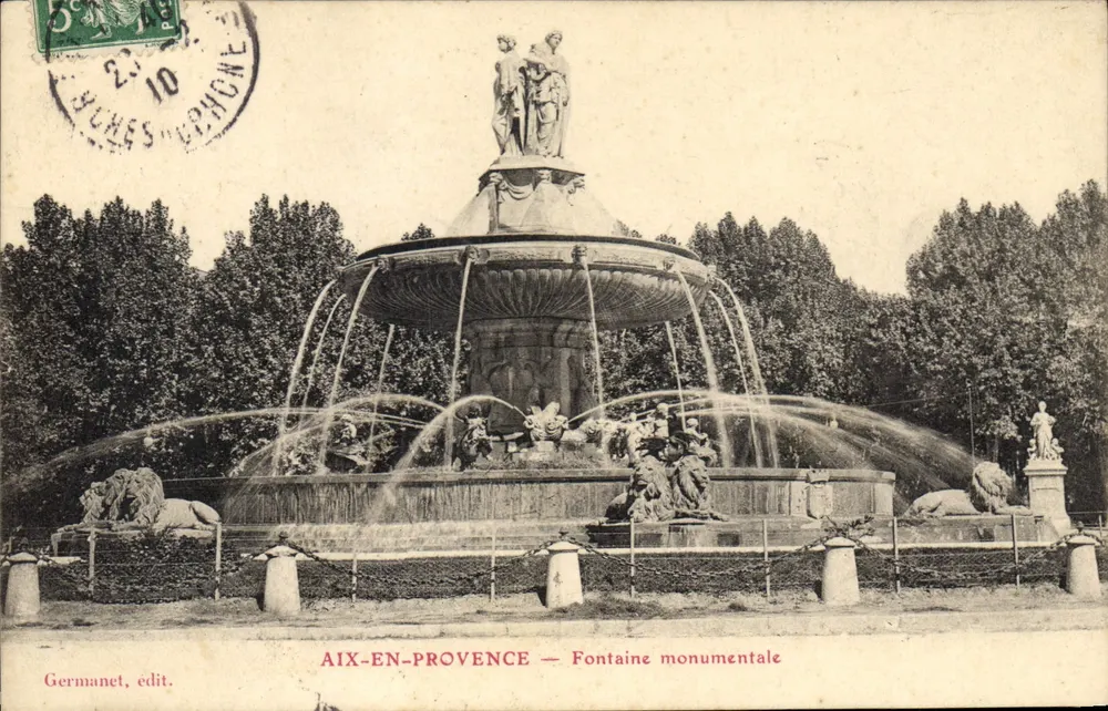 AIX-EN-PROVENCE — Fontaine monumental — Germanet, edit. - Frente