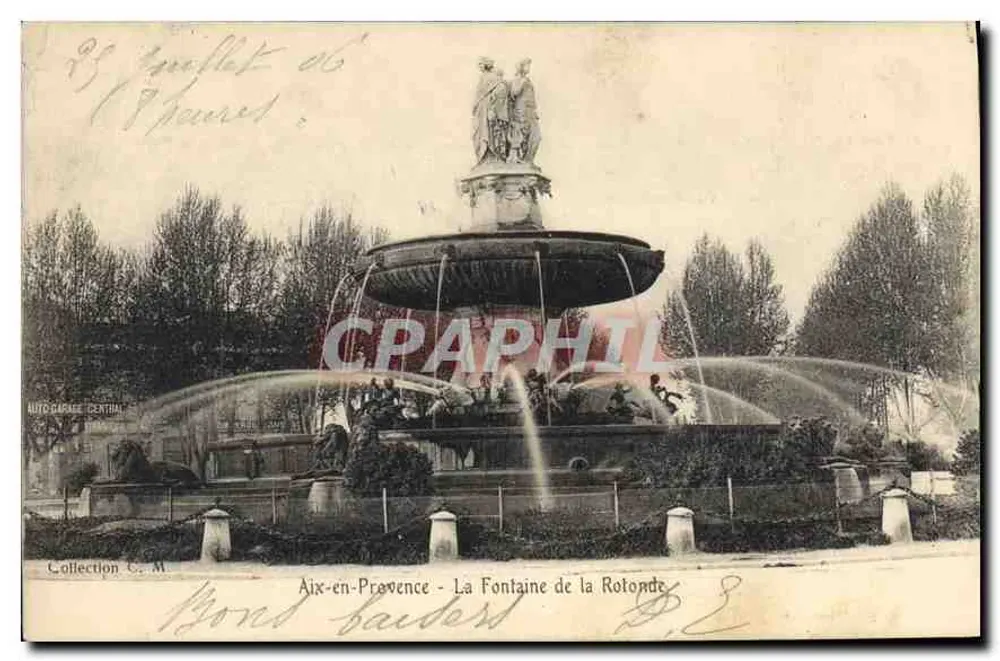 Aix-en-Provence - La Fontaine de la Rotonde — AUTO-GARAGE CENTRAL, Sammlung C.M. - Vorderseite