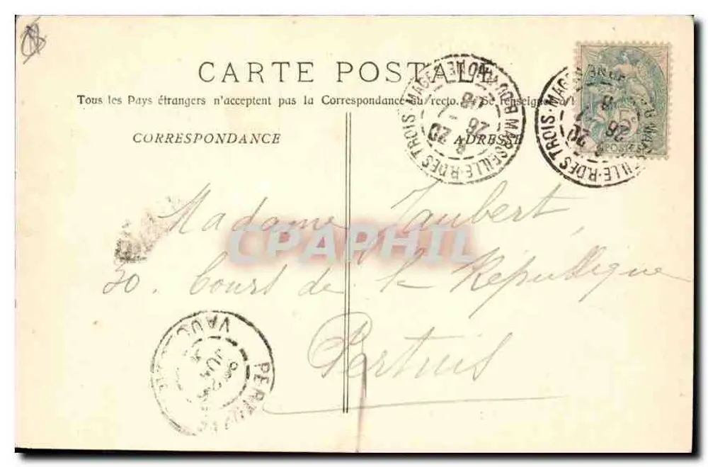 Aix-en-Provence - La Fontaine de la Rotonde — AUTO-GARAGE CENTRAL, Sammlung C.M. - Rückseite