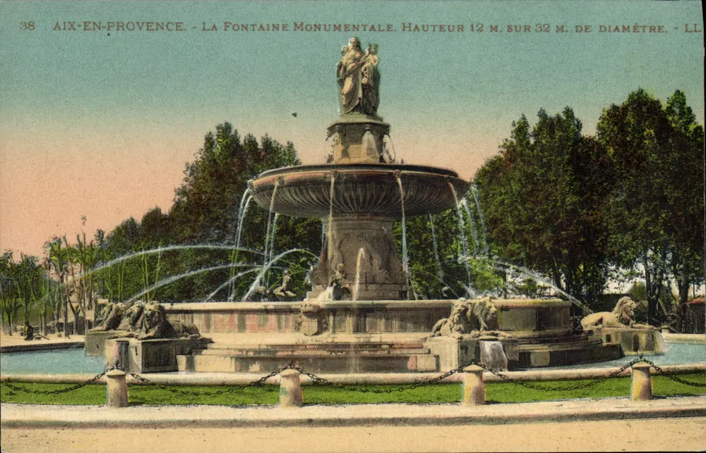 Aix-en-Provence — Die monumentale Fontäne — LL - Vorderseite