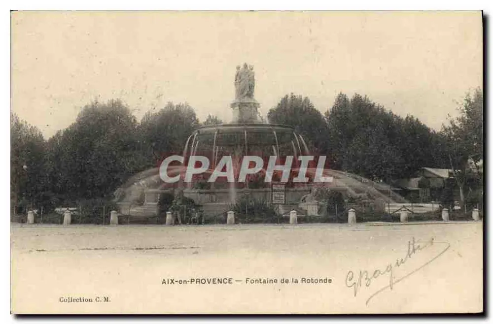 AIX-en-PROVENCE — Fontäne der Rotonde — G. Baguette - Vorderseite