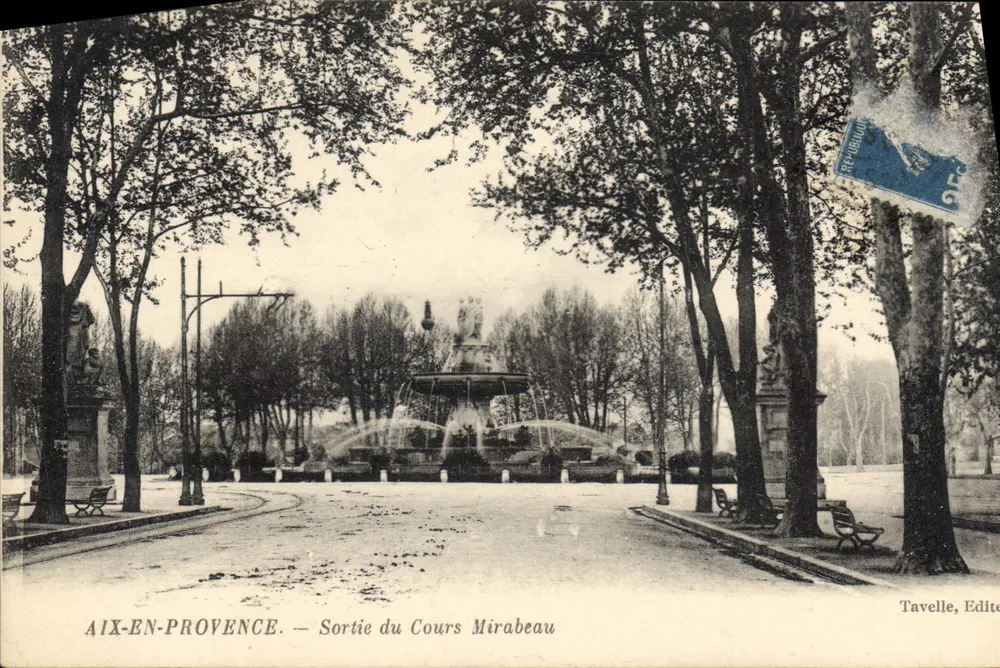 Aix-en-Provence — Saída do Cours Mirabeau — Tavelle, Editor - Frente