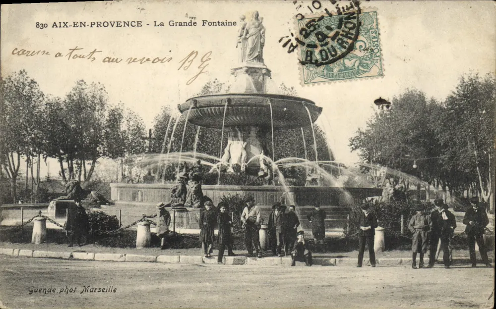 Aix-en-Provence - Die Große Fontaine — Guende phot Marseille, n°830 - Vorderseite