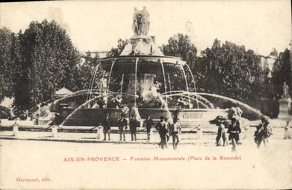 Aix-en-Provence — Monumentale Fontäne (Place de la Rotonde) — Germanet, Verleger - Vorderseite