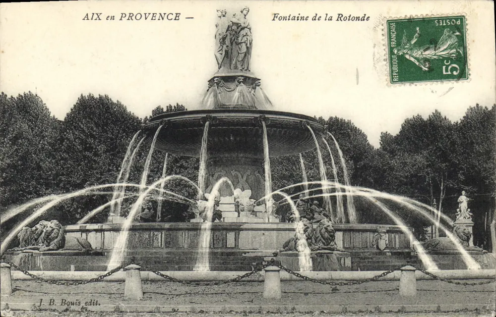 Aix en Provence — Fontaine de la Rotonde — J. B. Bouis edit. - Vorderseite