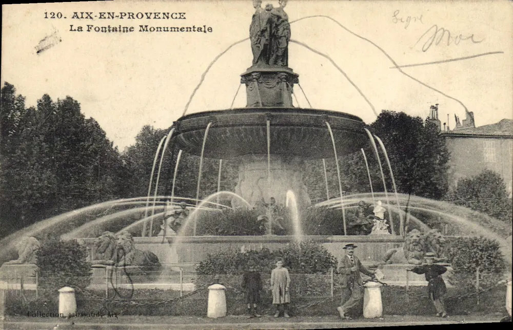 Aix-en-Provence — Die monumentale Fontäne — Sammlung Jausserand Aix, Nr. 120 - Vorderseite