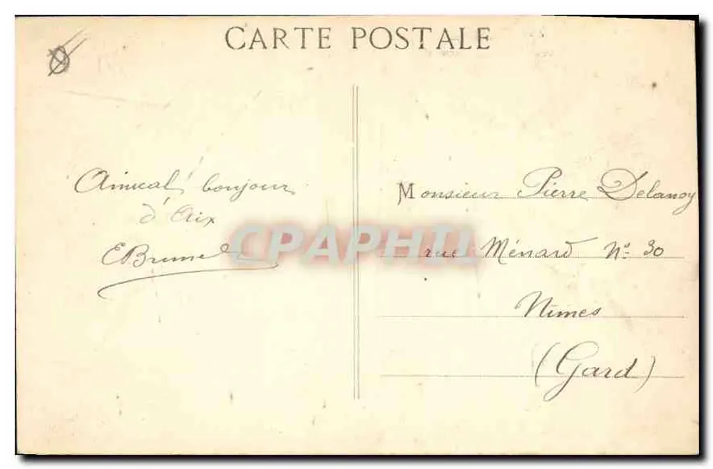 Aix-en-Provence — Die monumentale Fontäne — Sammlung Jausserand Aix, Nr. 120 - Rückseite