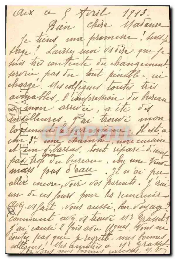AIX-EN-PROVENCE — Die Grande Fontaine — Édition Poste Française Nr. 120 - Rückseite