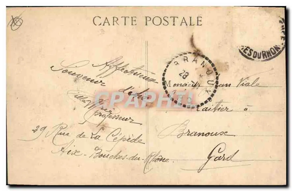 Aix-en-Provence — Die Monumentale Fontäne — Sammlung J. L. P. (n°120) - Rückseite