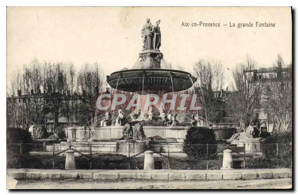 Aix-en-Provence — Die Große Fontaine — Sammlung C. Martin - Vorderseite