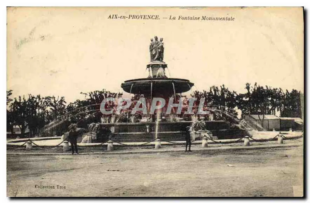 AIX-en-PROVENCE — La Fontaine Monumentale — éditeur Collection Unique - Vorderseite