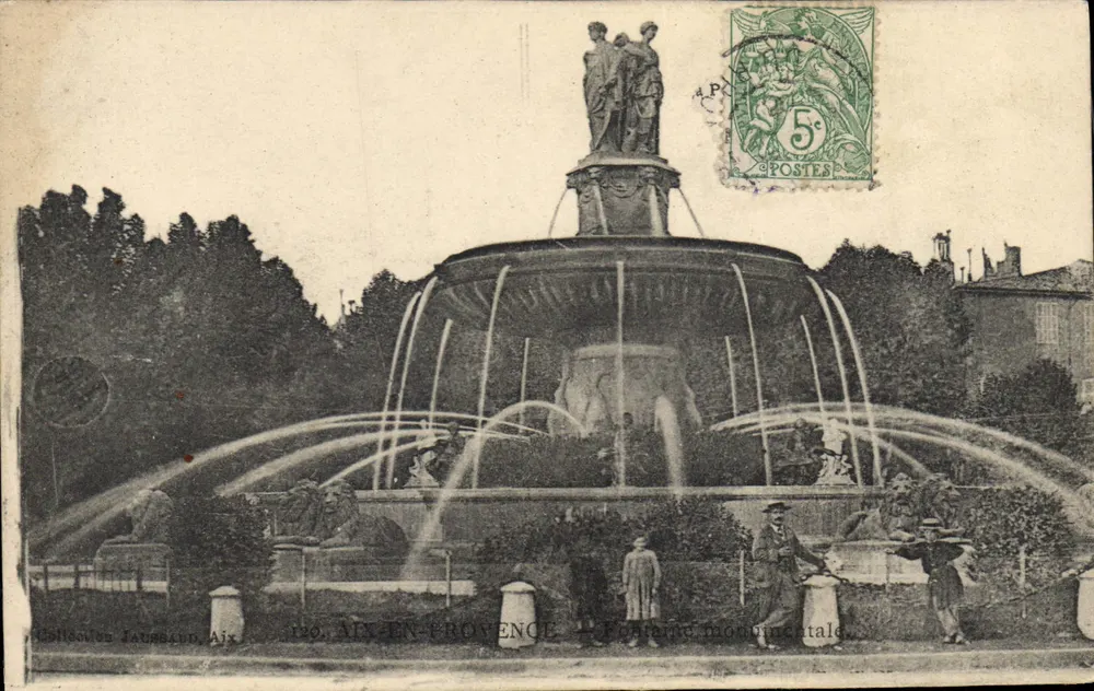Fonte Monumental — Aix-en-Provence — editor Mollocoules Jaussaud, n°120 - Frente