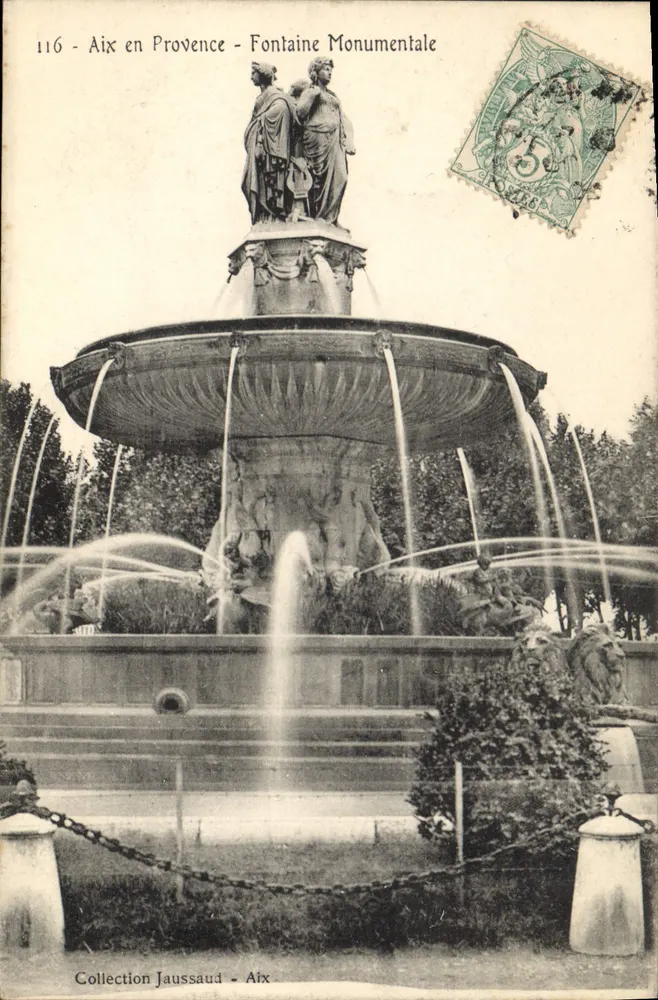 Aix-en-Provence — Fonte Monumental — Coleção Jaussaud, n°116 - Frente