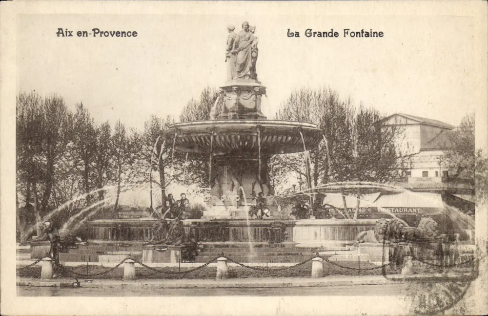 Aix-en-Provence — Die Große Fontäne — unbekannter Verlag - Vorderseite