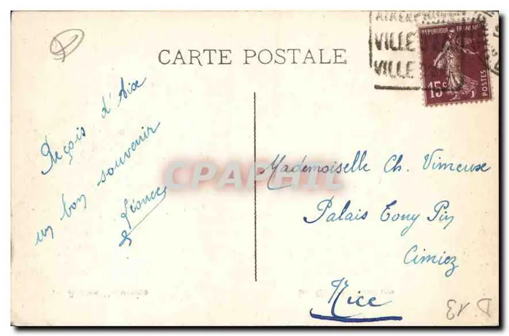 Aix-en-Provence — Die Große Fontäne — unbekannter Verlag - Rückseite