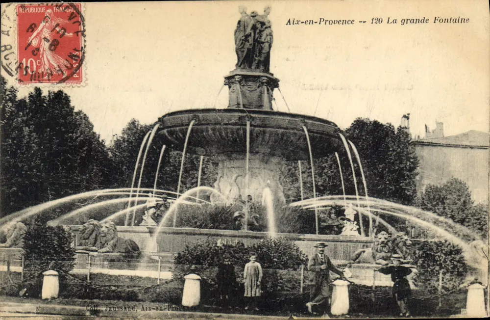 Aix-en-Provence -- 120 Die große Fontaine — Jaussaud, Aix-en-Provence - Vorderseite