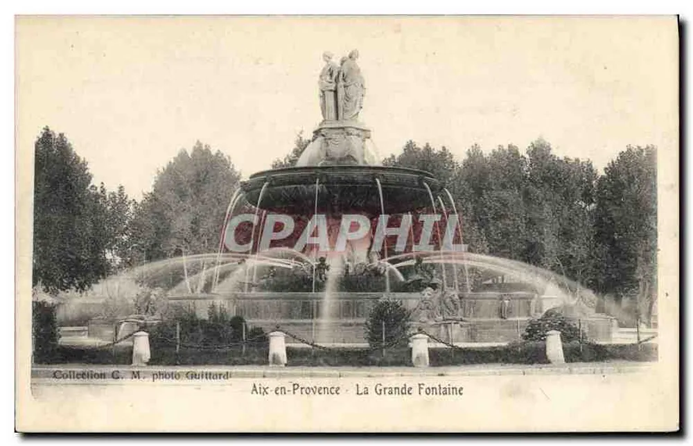 Aix-en-Provence — Die Große Fontaine — photo Guittard - Vorderseite