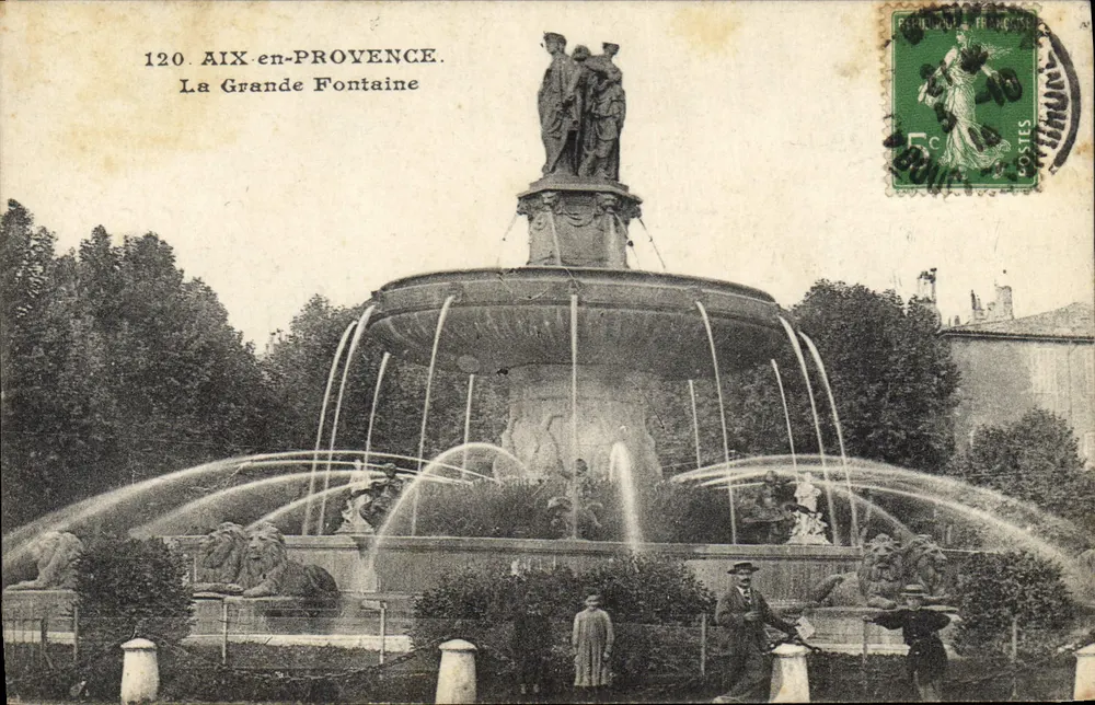 AIX-en-PROVENCE — Ansicht der Grande Fontaine — Verlag Costes, n°120 - Vorderseite