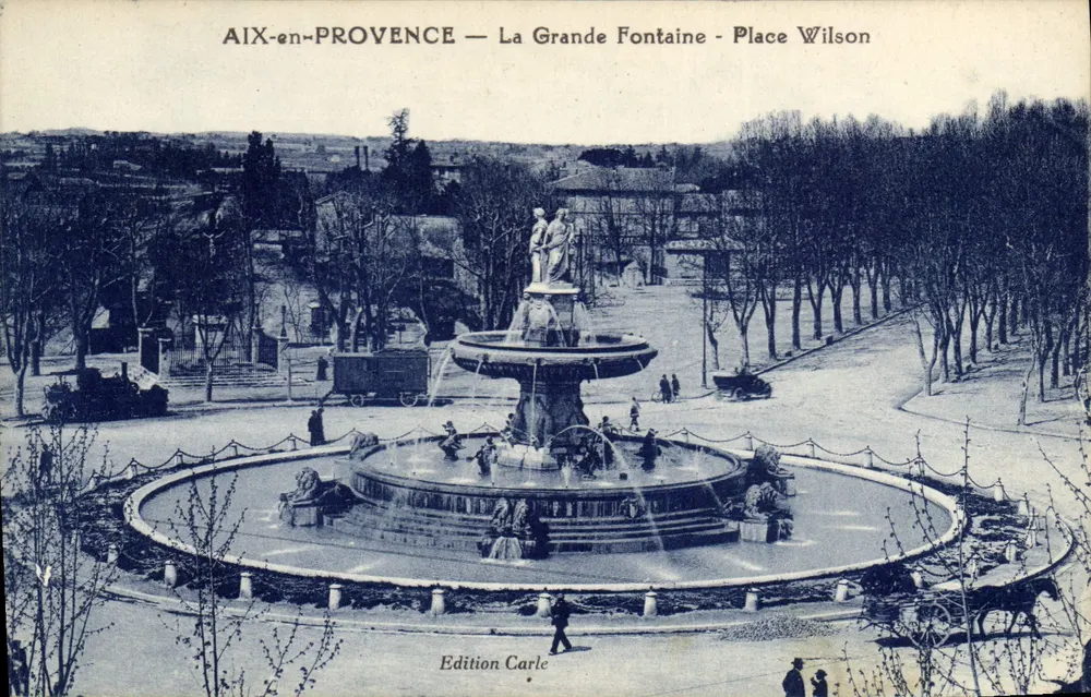 AIX-en-PROVENCE — Die Große Fontäne — Place Wilson — Edition Carle - Vorderseite