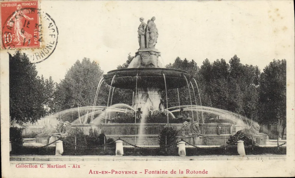 Aix-en-Provence — Fontaine de la Rotonde — Sammlung C. Martinet - Vorderseite