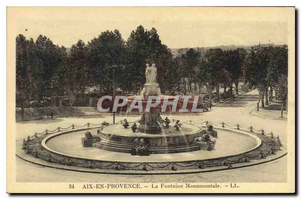 Aix-en-Provence — Die Monumentalfontein — L.I. — n°34 - Vorderseite