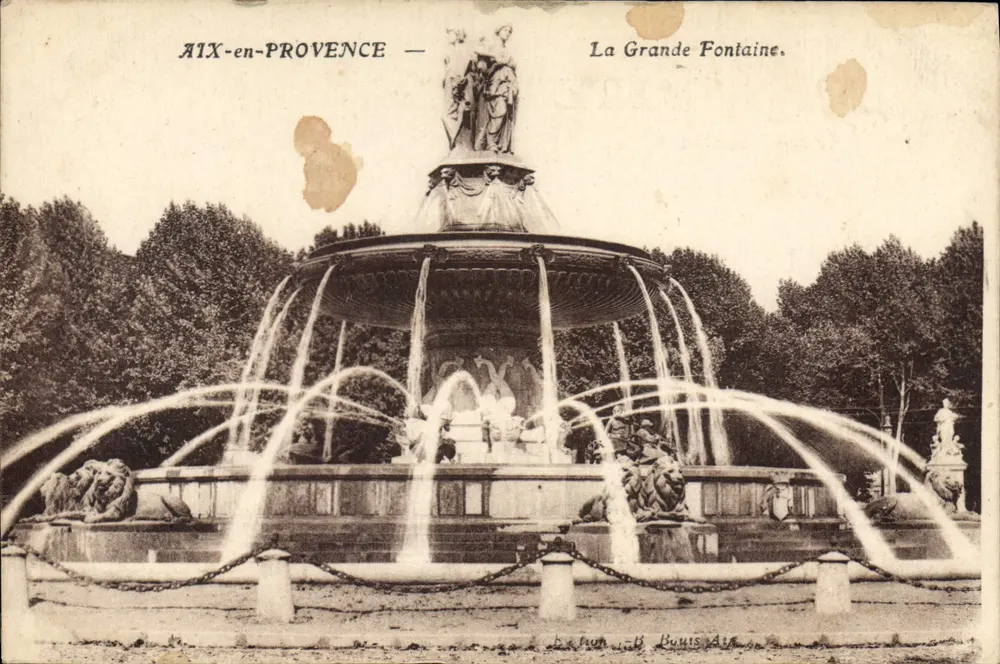 AIX-EN-PROVENCE — Die Große Fontäne. — Verleger: B. Buis, Aix. - Vorderseite