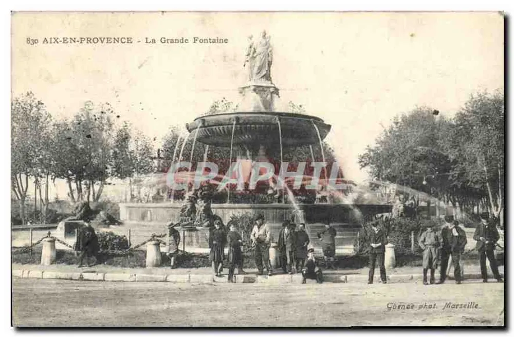 Aix-en-Provence - La Grande Fontaine — Curnac phot. Marseille, n° 830 - Vorderseite