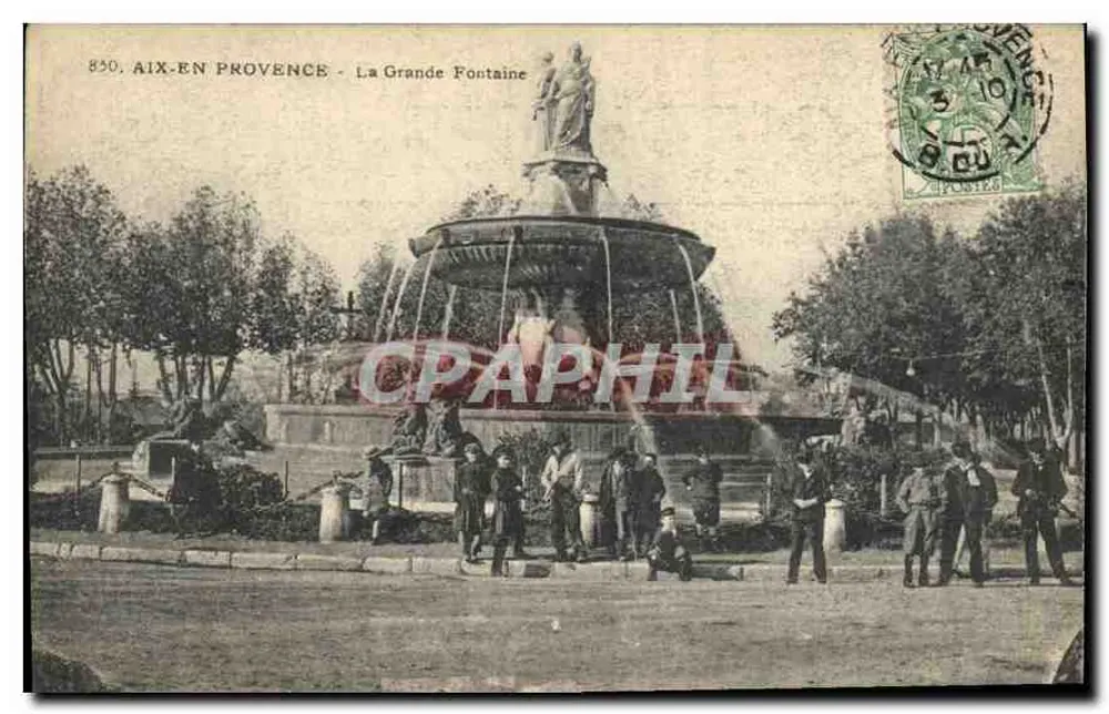 Aix-en-Provence — Die Große Fontäne - Vorderseite
