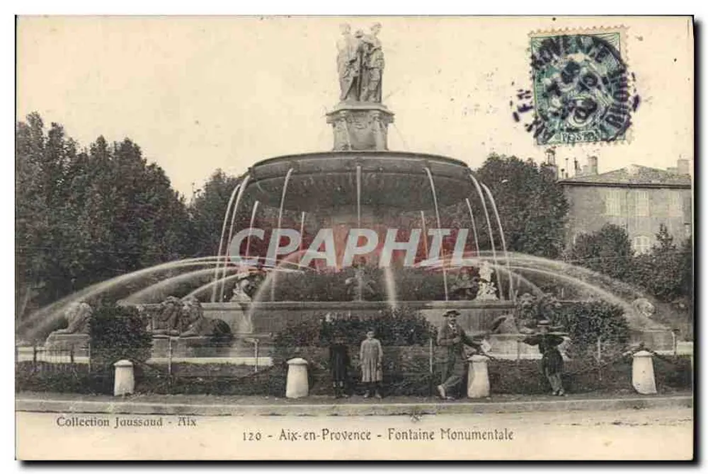 Aix-en-Provence — Fuente Monumental — Colección Jaussaud, n°120 - Anverso