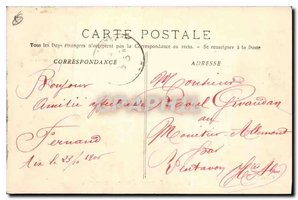 Aix-en-Provence — Fuente Monumental — Colección Jaussaud, n°120 - Reverso