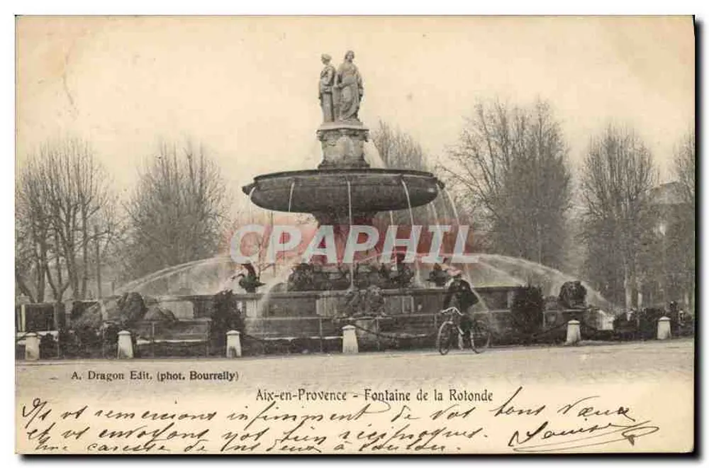 Aix-en-Provence — Fontaine de la Rotonde — A. Dragon Edit. (phot. Bourrelly) - Vorderseite