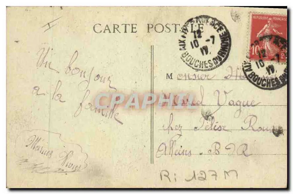 Aix-en-Provence — Fontaine de la Rotonde — Verlag unbekannt - Rückseite