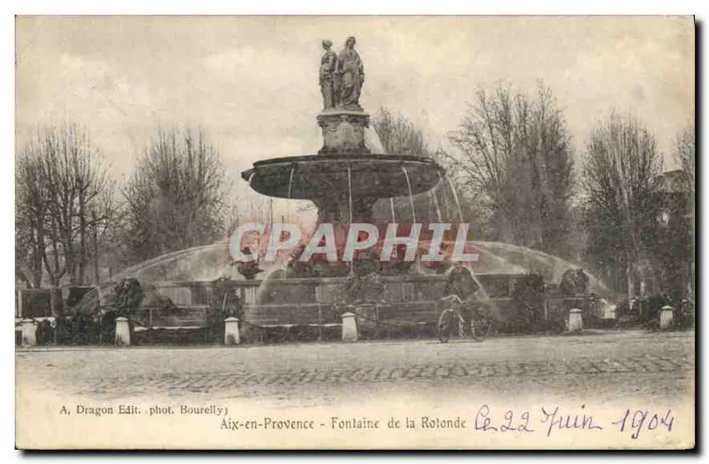 Aix-en-Provence — Fontaine de la Rotonde — A. Dragon Verlag, Foto von Bourelly - Vorderseite