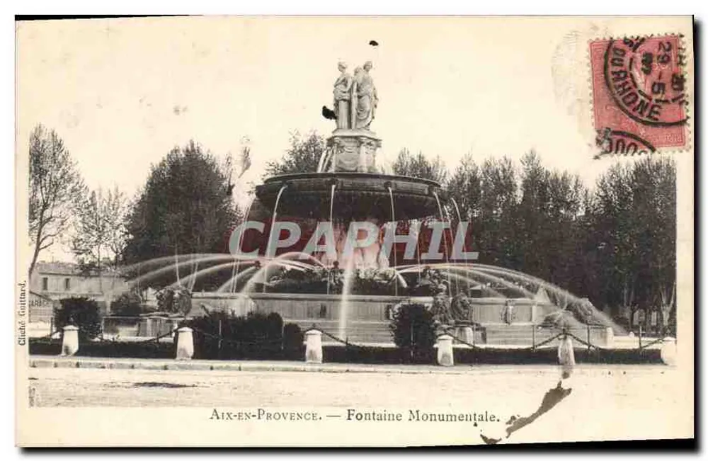 Aix-en-Provence — Fuente Monumental — Gitaké Guitard - Anverso